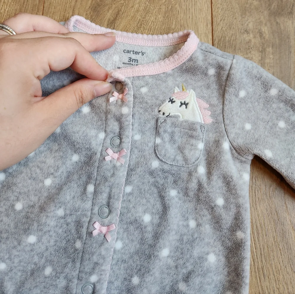 3m Carter's Fleece Unicorn Sleeper